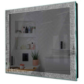 Specchio LED Quadrato | Controllo tramite interruttore a muro | Luce bianca fredda - Reyze Serie Simetria Modello 6